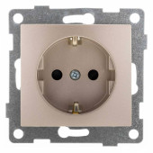 Розетка с заземлением и со шторкой, без рамки Gusi Electric BRAVO С10Р4-027