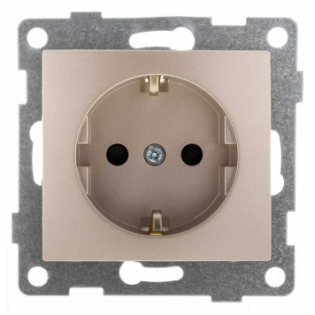 Розетка с заземлением и со шторкой, без рамки Gusi Electric BRAVO С10Р4-027