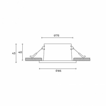 Встраиваемый светильник Hesby Lighting Nova HSBL_0135-4