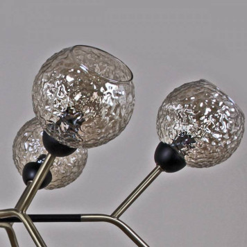 Люстра на штанге ILLUMICO IL0268-12PSQ-79 BK AB-2