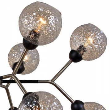 Люстра на штанге ILLUMICO IL0268-12PSQ-79 BK AB-3