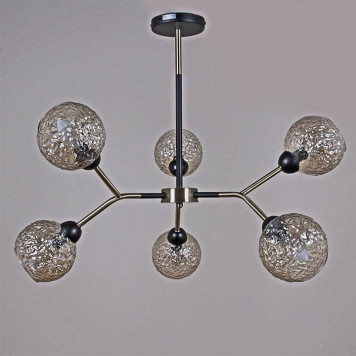 Люстра на штанге ILLUMICO IL0268-6PSQ-79 BK AB-1