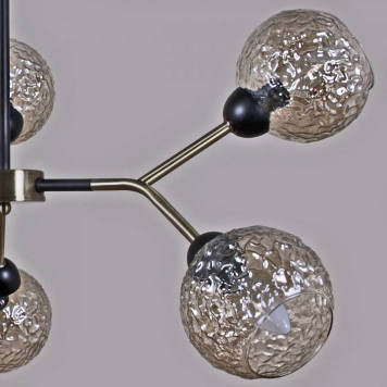 Люстра на штанге ILLUMICO IL0268-6PSQ-79 BK AB-2