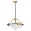 Люстра на штанге LUMINA DECO Donzano LDP 8034-5 BK+WT