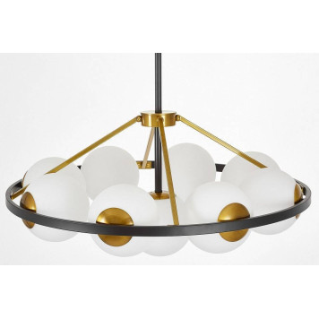 Люстра на штанге LUMINA DECO Donzano LDP 8034-9 BK+WT-3