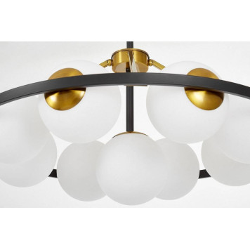 Люстра на штанге LUMINA DECO Donzano LDP 8034-9 BK+WT-4