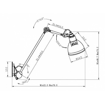 Бра Lightstar Loft 765617-1