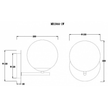 Бра MyFar Aerton MR1944-1W-4