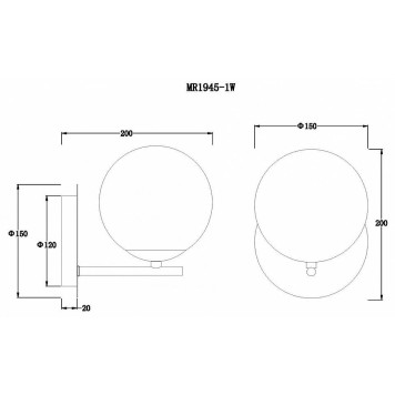 Бра MyFar Aerton MR1945-1W-4