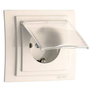 Розетка с заземлением с крышкой Mono Electric Larissa 103-010121-118