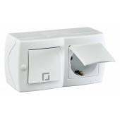 Блок с розеткой и выключателем Mono Electric Octans IP20 104-010101-183