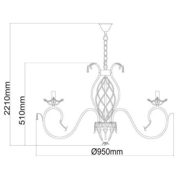 Подвесная люстра Chiaro Валенсия 3 299012410-11