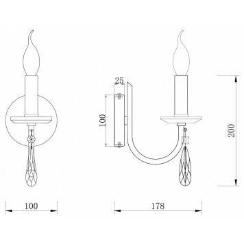 Бра Freya Forte FR1006WL-01N-2