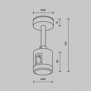 Крепление для трека Maytoni TRA156C-IPC1-PT-3