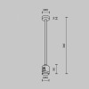 Основание на штанге Maytoni Accessories for tracks Flarity TRA158C-IPC1-PT