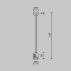 Основание на штанге Maytoni Accessories for tracks Flarity TRA158C-IPCL1-PT