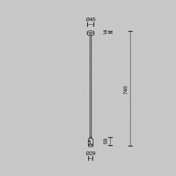 Основание на штанге Maytoni Accessories for tracks Flarity TRA159C-B1-PT-2