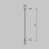 Основание на штанге Maytoni Accessories for tracks Flarity TRA159C-IPC1-PT