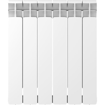 Радиатор биметаллический RIFAR BASE 500 6 секций боковое подключение (белый RAL 9016) 1RB50-6 (1RB50-6)-2