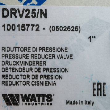 Редуктор давления Watts DRV 25 N DRV-N 1 с шкалой регулировки 1 дюйм-9