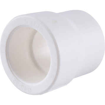 Переходная муфта Kalde 40х32 для сварки полипропиленовых труб (белая)-1