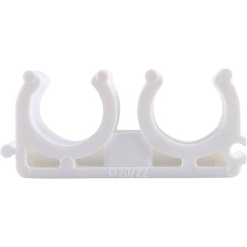 Двойное крепление Kalde для сварки полипропиленовых труб диаметром 20 мм (белое)-5