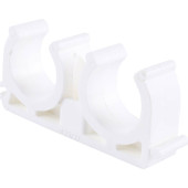 Двойное крепление Kalde d=25 для полипропиленовых труб под сварку (цвет белый) (3592-bck-252700)