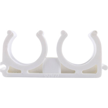 Двойное крепление Kalde d=25 для сварки полипропиленовых труб (белое)-3