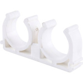 Двойное крепление Kalde d=32 для полипропиленовых труб под сварку (цвет белый) (3592-bck-323400)