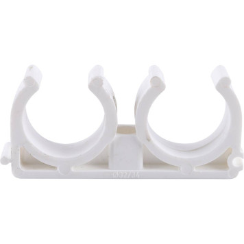 Двойное крепление Kalde для сварки полипропиленовых труб d=32 (белое)-1