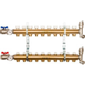 Распределительный коллектор из латуни без расходомеров STOUT 10 выходов (SMB 0468 000010)