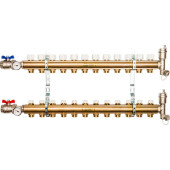 Распределительный коллектор из латуни без расходомеров STOUT 12 выходов (SMB 0468 000012)