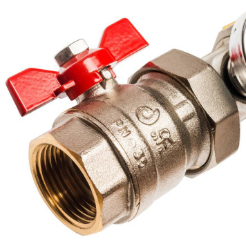 Распределительный коллектор STOUT из латуни без расходомеров на 12 выходов.-1