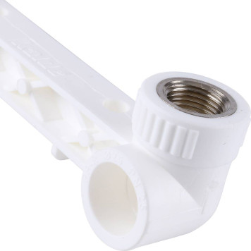 Настенный комплект Kalde для смесителя 25х1/2 под сварку полипропиленовых труб (белый)-4