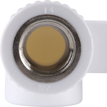 Настенный комплект Kalde для смесителя 25х1/2 под сварку полипропиленовых труб (белый)-6