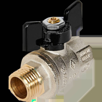 Шаровой кран BUGATTI Oregon с ручкой-бабочкой и внутренней нарезкой, размер резьбы 1/2&