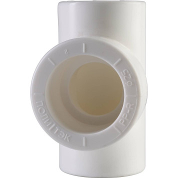 Тройник Политэк 20х25х20 для сварки полипропиленовых труб (белый)-4