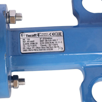 Затвор диск чугунный Tecofi VPI4449-02EP0150 для воды, Ду150, Ру16, EP, нержавеющий.-4