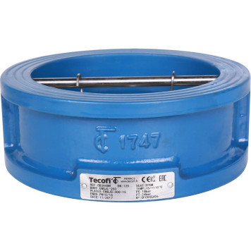 Обратный клапан Tecofi CB3448N-EP0125 PN16 с двухстворчатым чугунным корпусом и уплотнением из EPDM-6