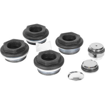 Присоединительный набор для радиатора Global 011046 07 Global KIT 1/2 (цвет cod.07 grigio scuro opaco mettalizzato (черный)) A046KIT1/207 (A046KIT1/207)