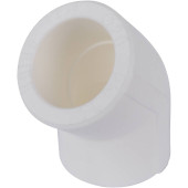 Угольник Kalde d=20 45* для полипропиленовых труб под сварку (цвет белый) (R.3212-elb-200045)