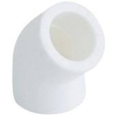 Угольник Kalde d=25 45* для полипропиленовых труб под сварку (цвет белый) (R.3212-elb-250045)