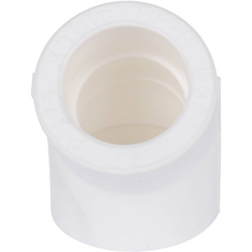 Угольник Kalde Россия d=32 45* для полипропиленовых труб под сварку (белый)-1