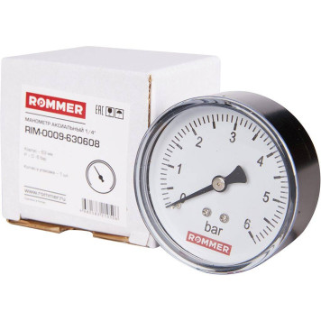 Манометр аксиальный ROMMER 63 мм 1/4 (RIM-0009-630608)-6