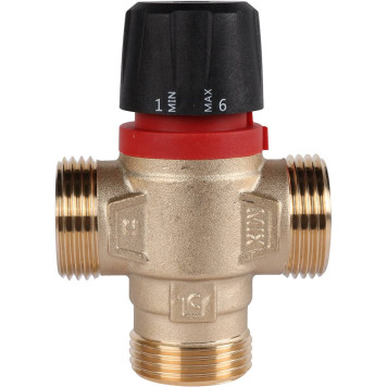 ROMMER RVM-0132-166025 Термостатический смесительный клапан для систем отопления и ГВС 1  НР 35-60°С KV 1,6 (боковое смешивание) (RVM-0132-166025)-1