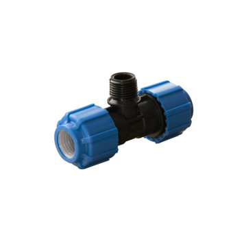 Тройник Политэк (ТПК-АКВА) с наружной резьбой 25х1 х25 (51250125)