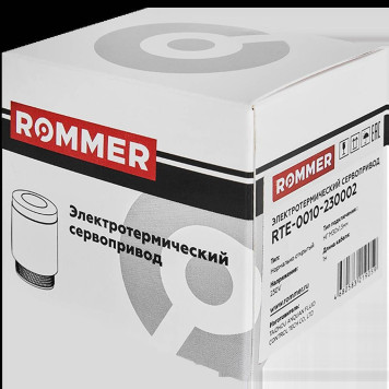 Электротермический компактный сервопривод ROMMER RTE-0010 нормально открытый, 230 В (RTE-0010-230002)-3