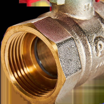 Кран шаровой ROMMER ВР/НР, ручка бабочка 1 (RBV-0004-2210225)-2