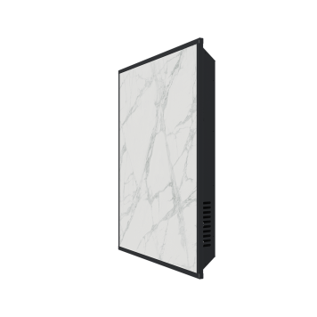 Отопительная панель STOUT WHITE STONE SCT 60*60 белый гранит / черный корпус SCT-00WB-006060 (SCT-00WB-006060)