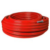 Труба STOUT SPI-0003-001622 16х2,2 (бухта 100 метров) PEX-a из сшитого полиэтилена с кислородным слоем, серая в теплоизоляции (красная) (SPI-0003-001622)